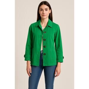 Banana Republic Kelly Green Button-Front Jacket – Size XS – Business Casual